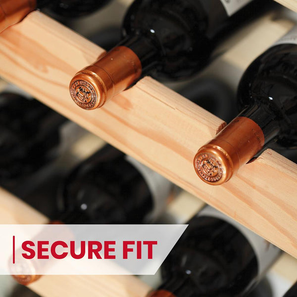 Nutrichef Stackable Wine Storage Rack - Wine Rack With 36 Bottle Slots 4-Tier Modular Wine Display Shelves