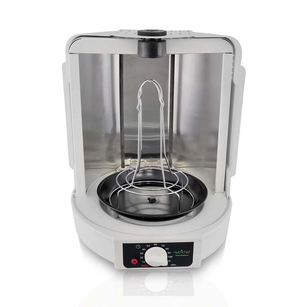 Nutrichef Vertical Countertop Rotisserie Rotating Oven (White)
