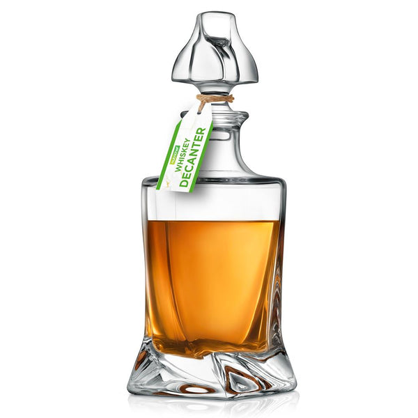 nutrichef Whiskey Decanter Enhances Taste Crystal Glass 750ml Capacity