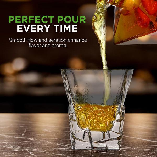 Nutrichef Whiskey Decanter Enhances Taste Crystal Glass 750ml Capacity