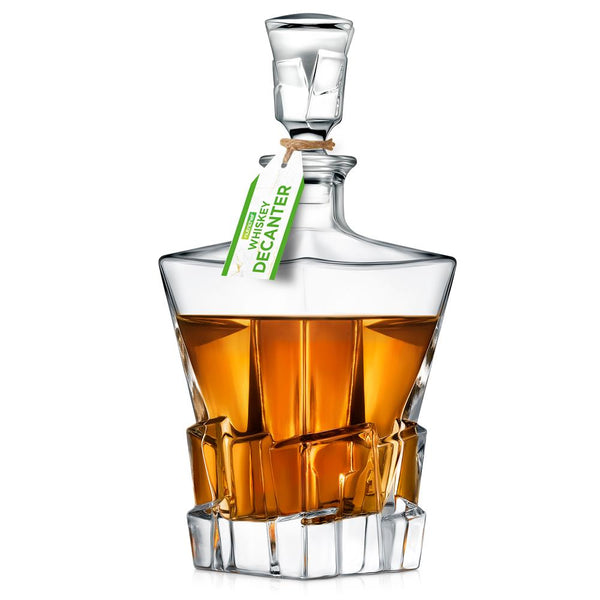 nutrichef Whiskey Decanter Enhances Taste Crystal Glass 750ml Capacity
