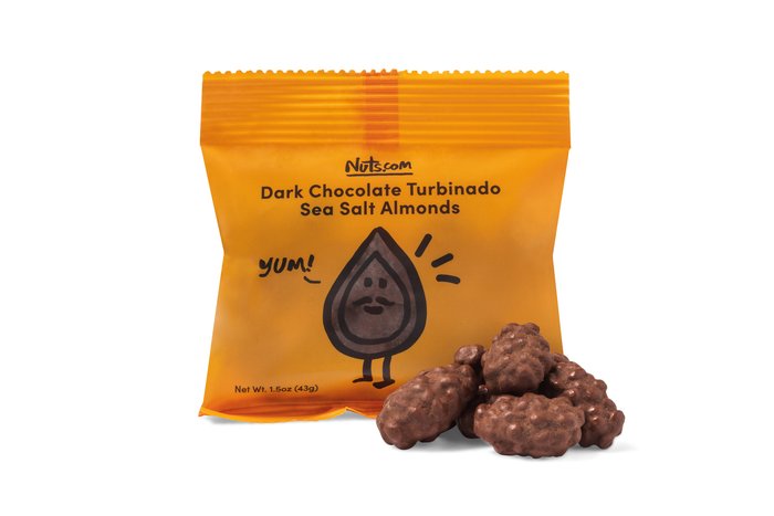 nuts Dark Chocolate Turbinado Sea Salt Almonds - Single Serve