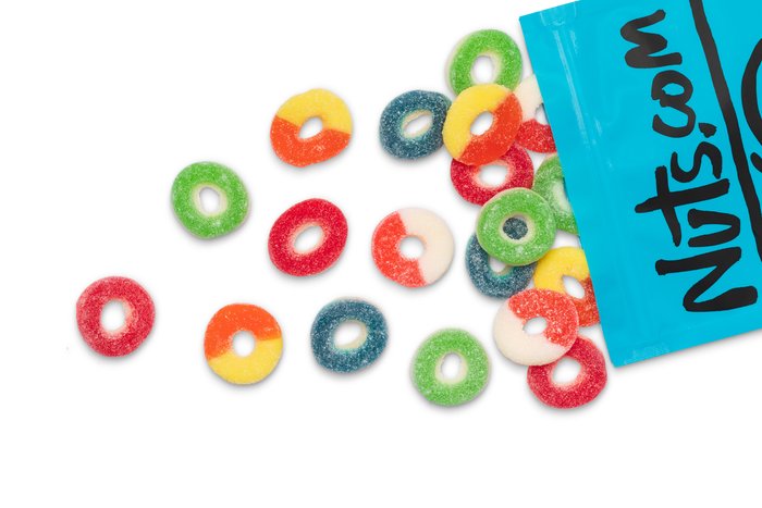 Nuts Assorted Fruit Gummy Rings