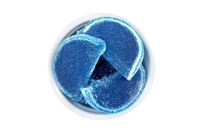 Nuts Blue Raspberry Fruit Slices