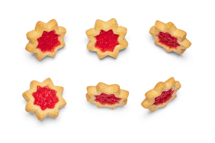 Nuts Cherry Snowflake Cookie