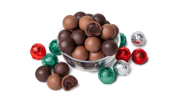 Nuts Christmas Chocolate Truffle Tin