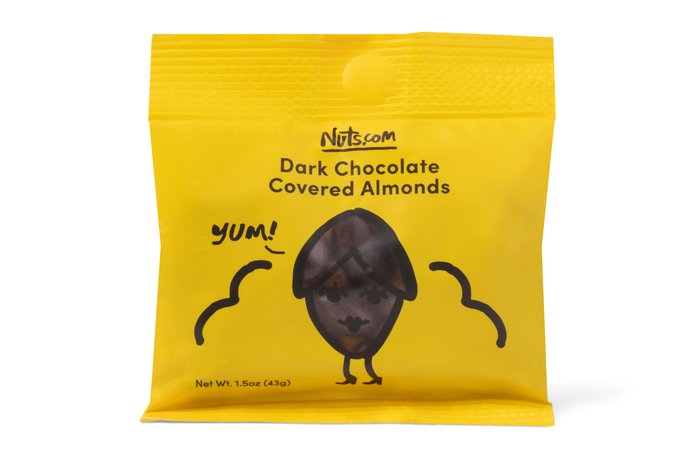 Nuts Dark Chocolate Covered Almonds - Single Serve