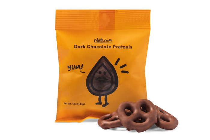 nuts Dark Chocolate Pretzels - Single Serve
