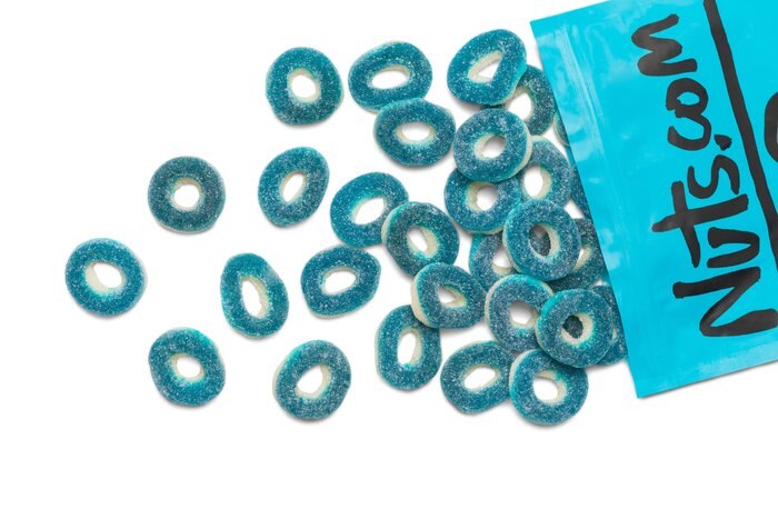 Nuts Gummy Blue Raspberry Rings