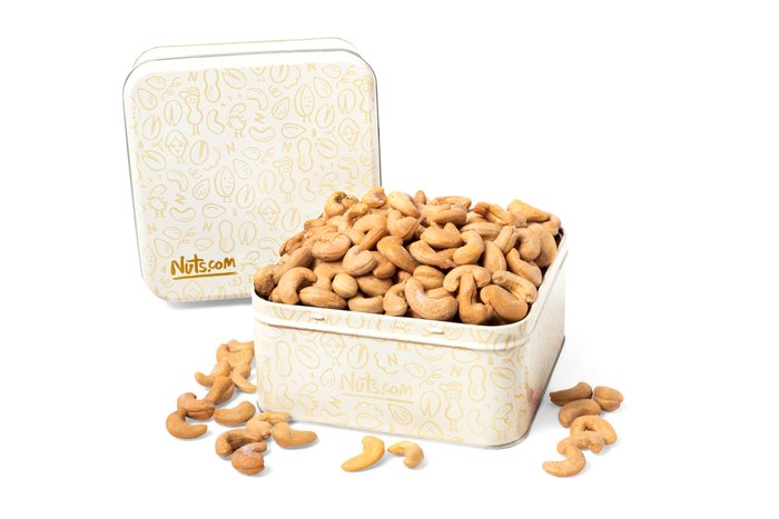 Nuts Jumbo Cashews Gift Tin (2 Lbs.)