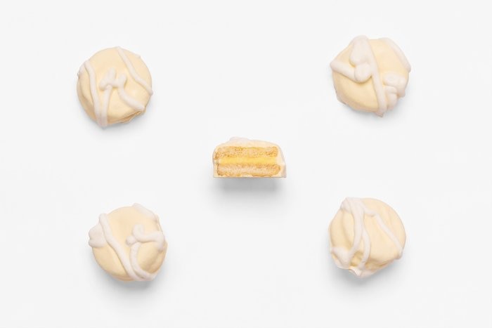 Nuts Lemon Covered Sandwich Cookies