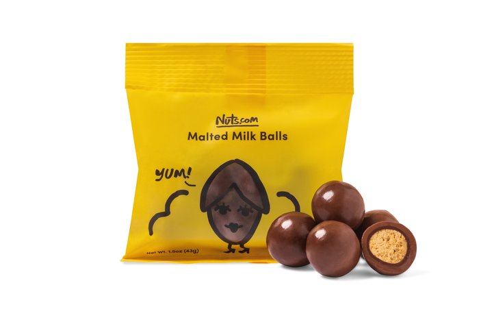 nuts Malted Milk Balls - Single Serves