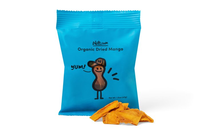 nuts Organic Dried Mango - Single Serve