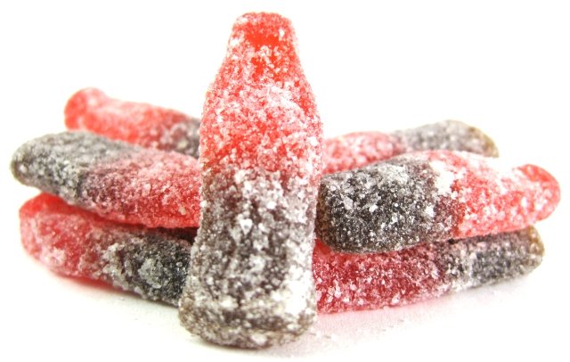 nuts Sour Cherry Cola Bottles