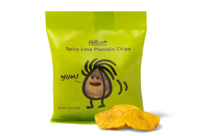 nuts Spicy Lime Plantain Chips - Single Serve
