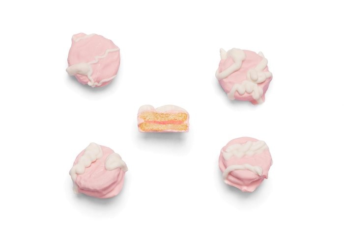 Nuts Strawberry Covered Sandwich Cookies