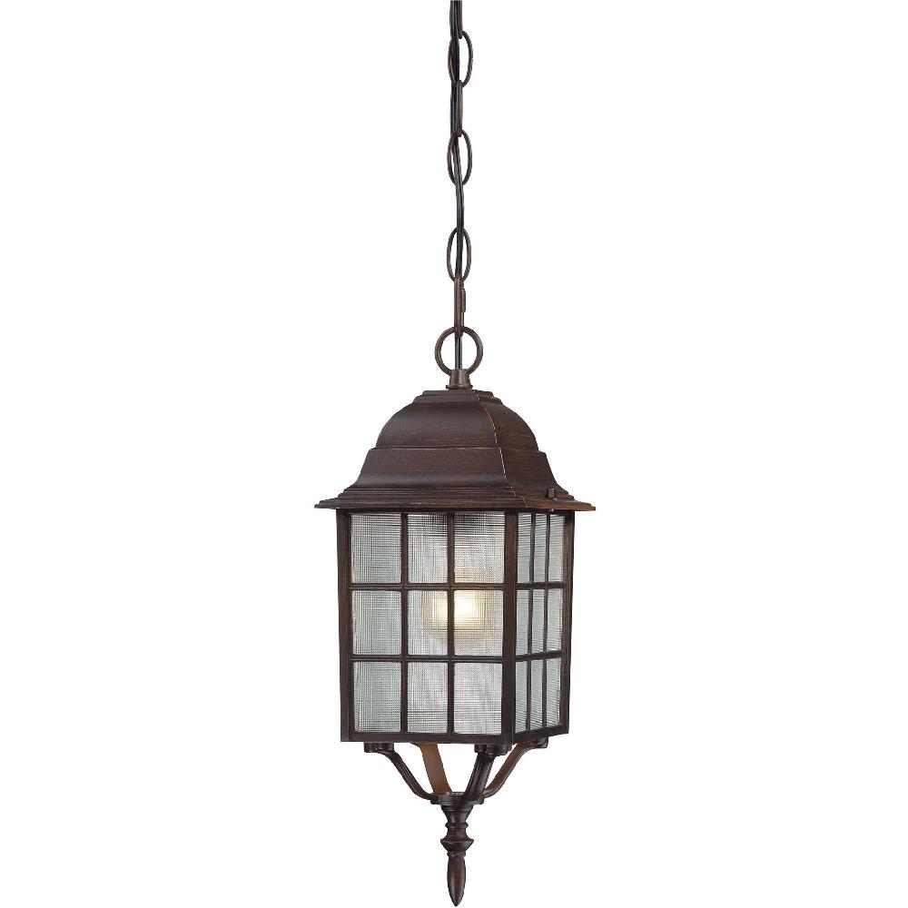 nuvo lighting Adams 1 Light 6 inch Rustic Bronze Outdoor Hanging Lantern