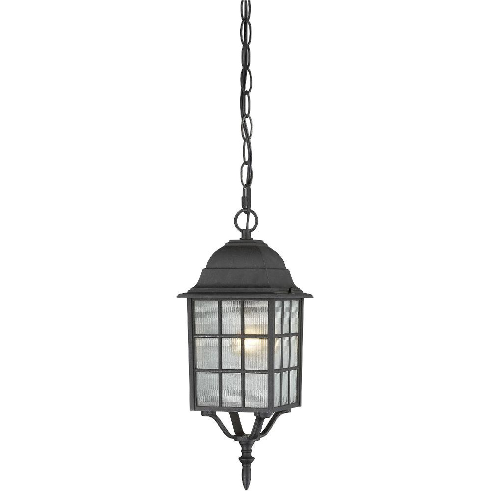 nuvo lighting Adams 1 Light 6 inch Textured Black Outdoor Hanging Lantern