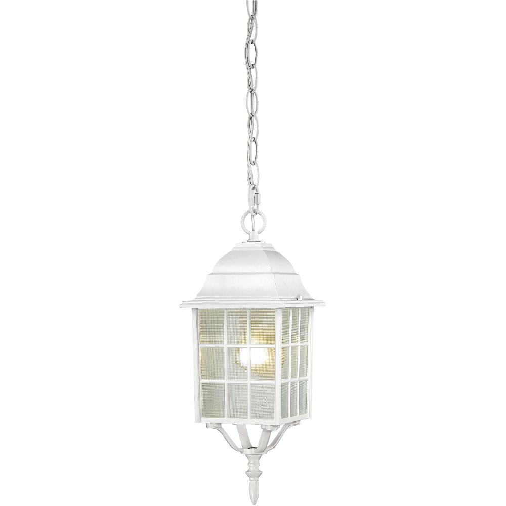 nuvo lighting Adams 1 Light 6 inch White Outdoor Hanging Lantern