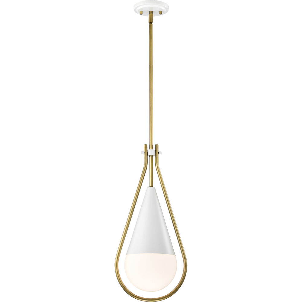 Nuvo Lighting Admiral 1 Light 10 Inch Matte White Pendant Ceiling Light