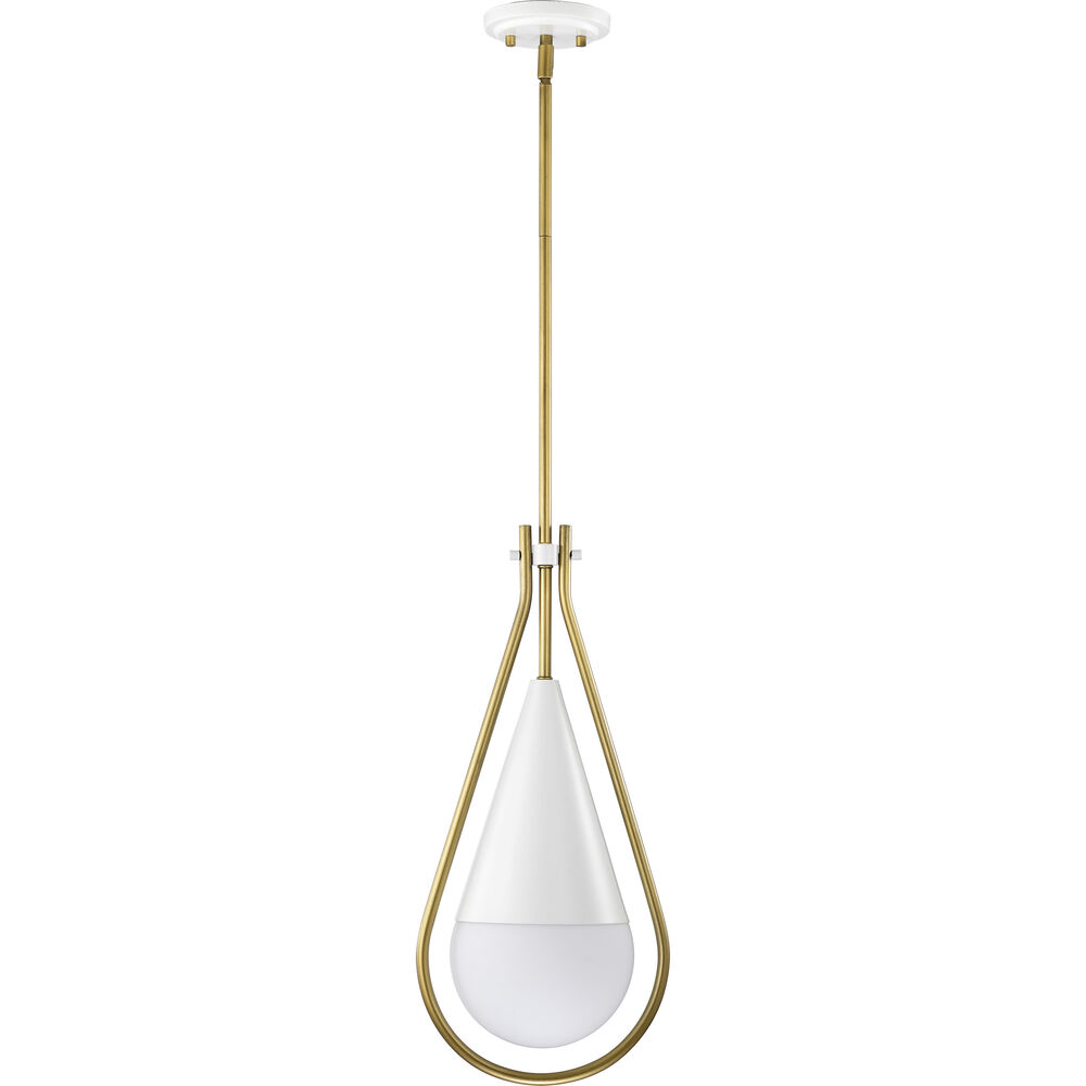 Nuvo Lighting Admiral 1 Light 10 Inch Matte White Pendant Ceiling Light
