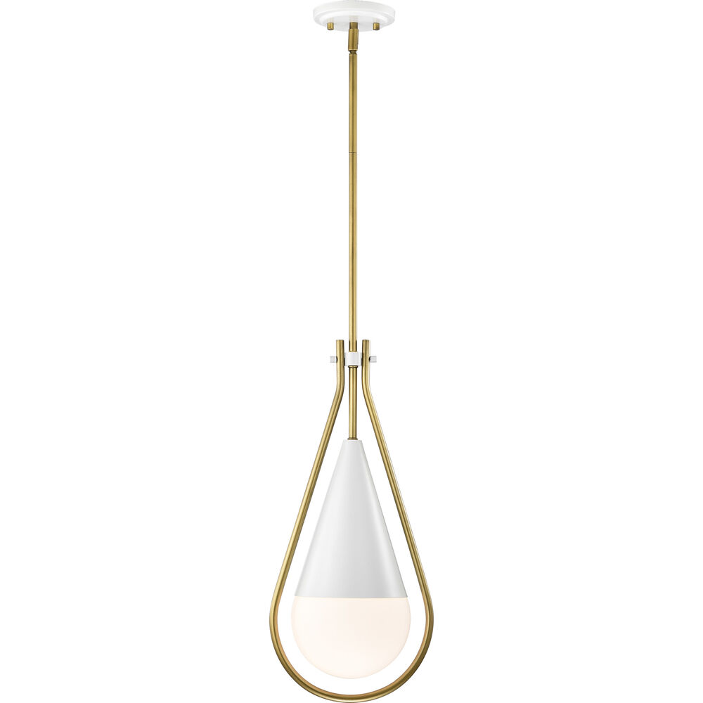 Nuvo Lighting Admiral 1 Light 10 Inch Matte White Pendant Ceiling Light