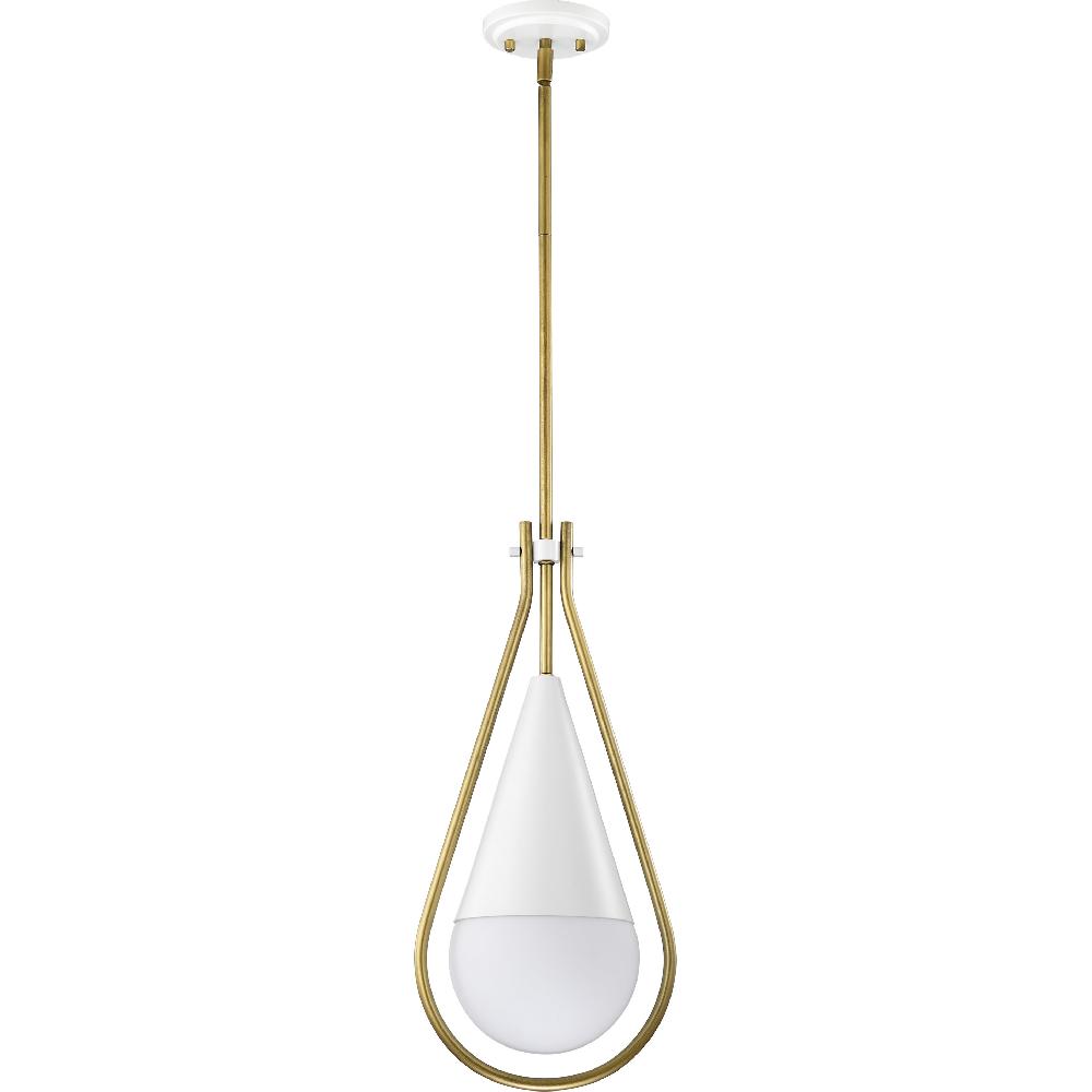 nuvo lighting Admiral 1 Light 10 inch Matte White Pendant Ceiling Light