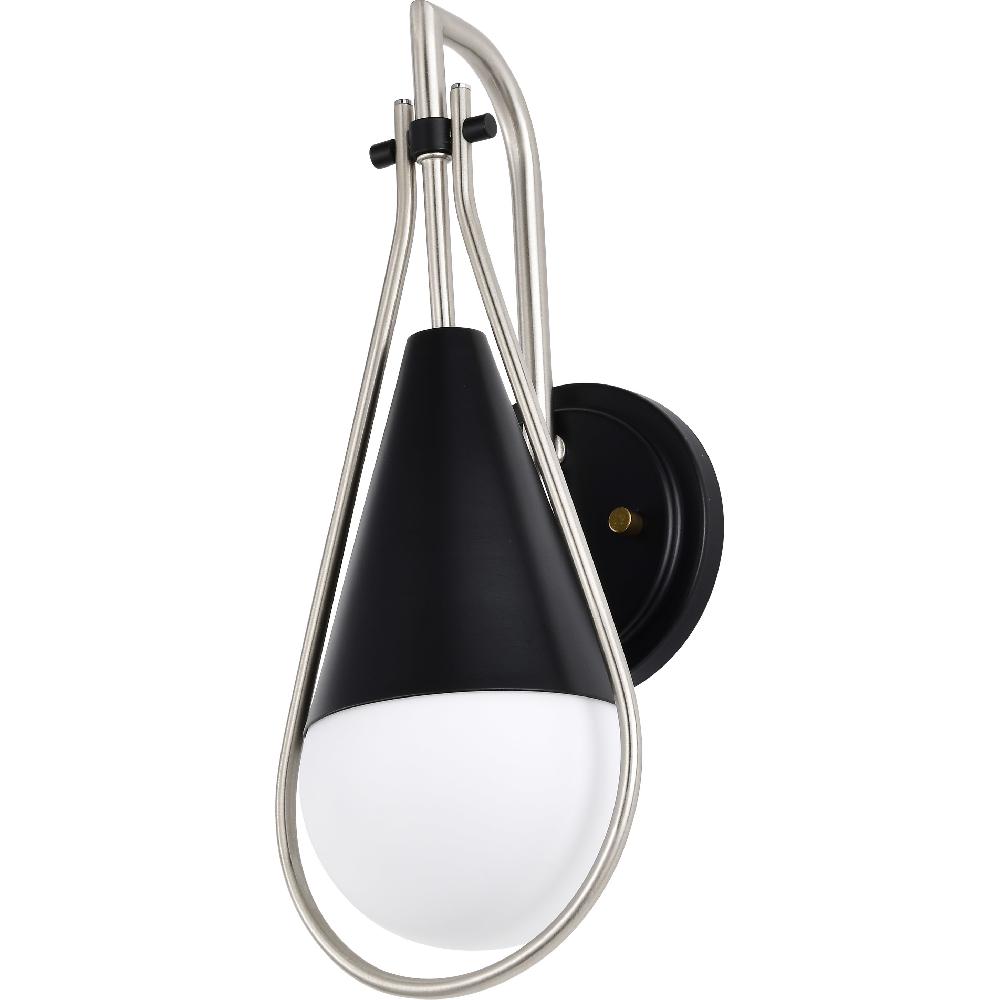 nuvo lighting Admiral 1 Light 6.5 inch Matte Black Wall Sconce Wall Light