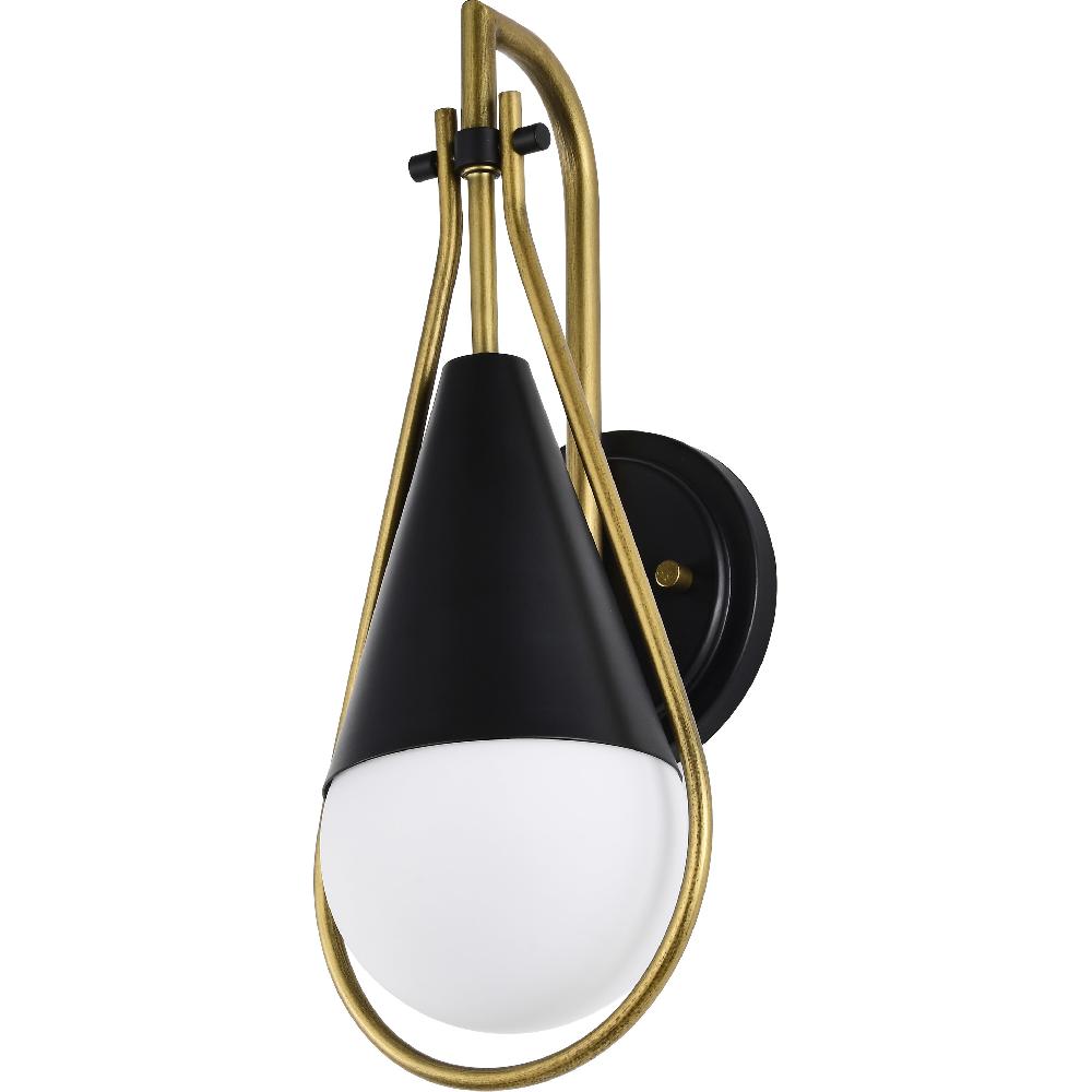 nuvo lighting Admiral 1 Light 6.5 inch Matte Black Wall Sconce Wall Light