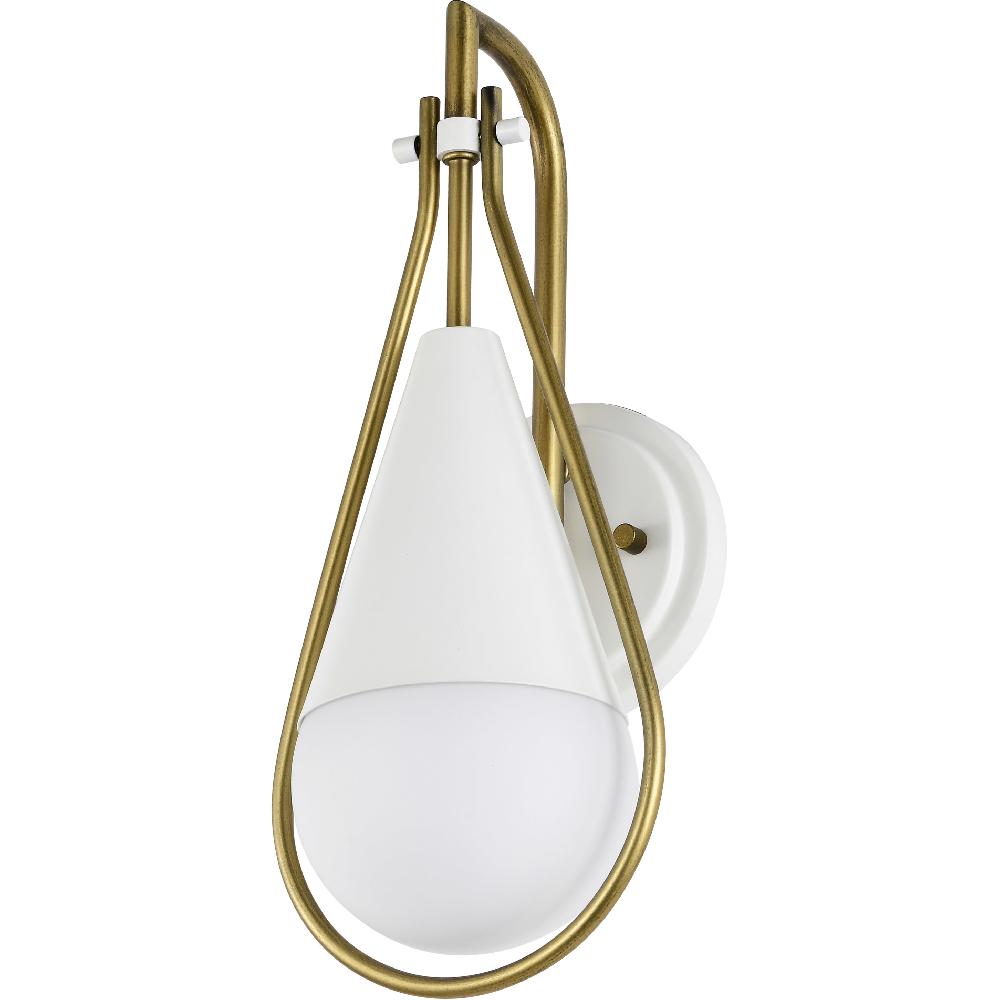 nuvo lighting Admiral 1 Light 6.5 inch Matte White Wall Sconce Wall Light