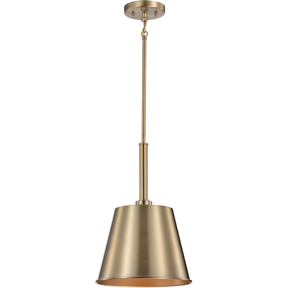 Nuvo Lighting Alexis 1 Light 11 Inch Burnished Brass And Gold Pendant Ceiling Light