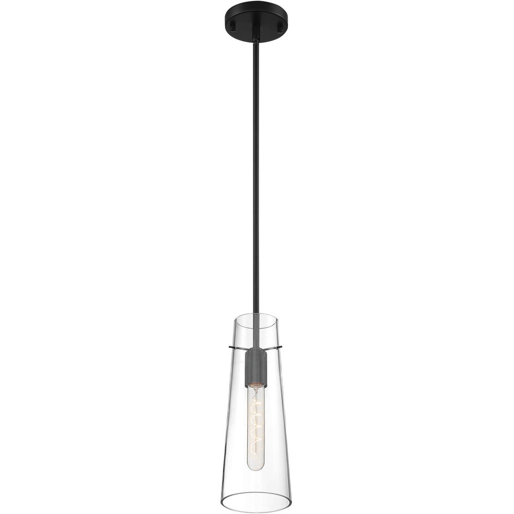 Nuvo Lighting Alondra 1 Light 4 Inch Black Pendant Ceiling Light