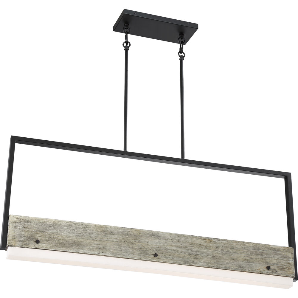 Nuvo Lighting Alta LED 2 Inch Black And Gray Wood Pendant Ceiling Light