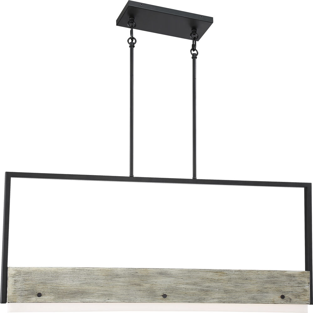 Nuvo Lighting Alta LED 2 Inch Black And Gray Wood Pendant Ceiling Light