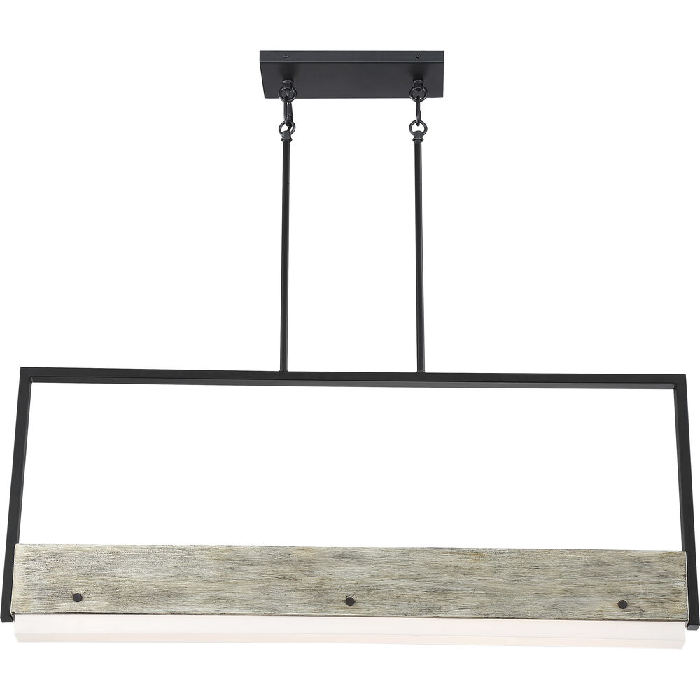 Nuvo Lighting Alta LED 2 Inch Black And Gray Wood Pendant Ceiling Light