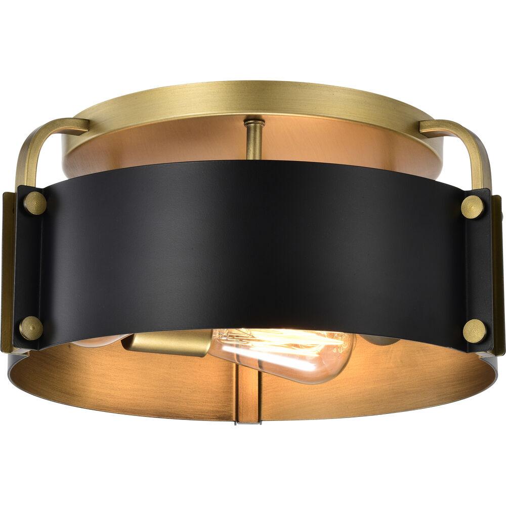 Nuvo Lighting Altos 3 Light 14 Inch Matte Black Semi Flush Mount Ceiling Light