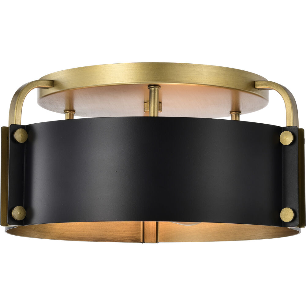 Nuvo Lighting Altos 3 Light 14 Inch Matte Black Semi Flush Mount Ceiling Light