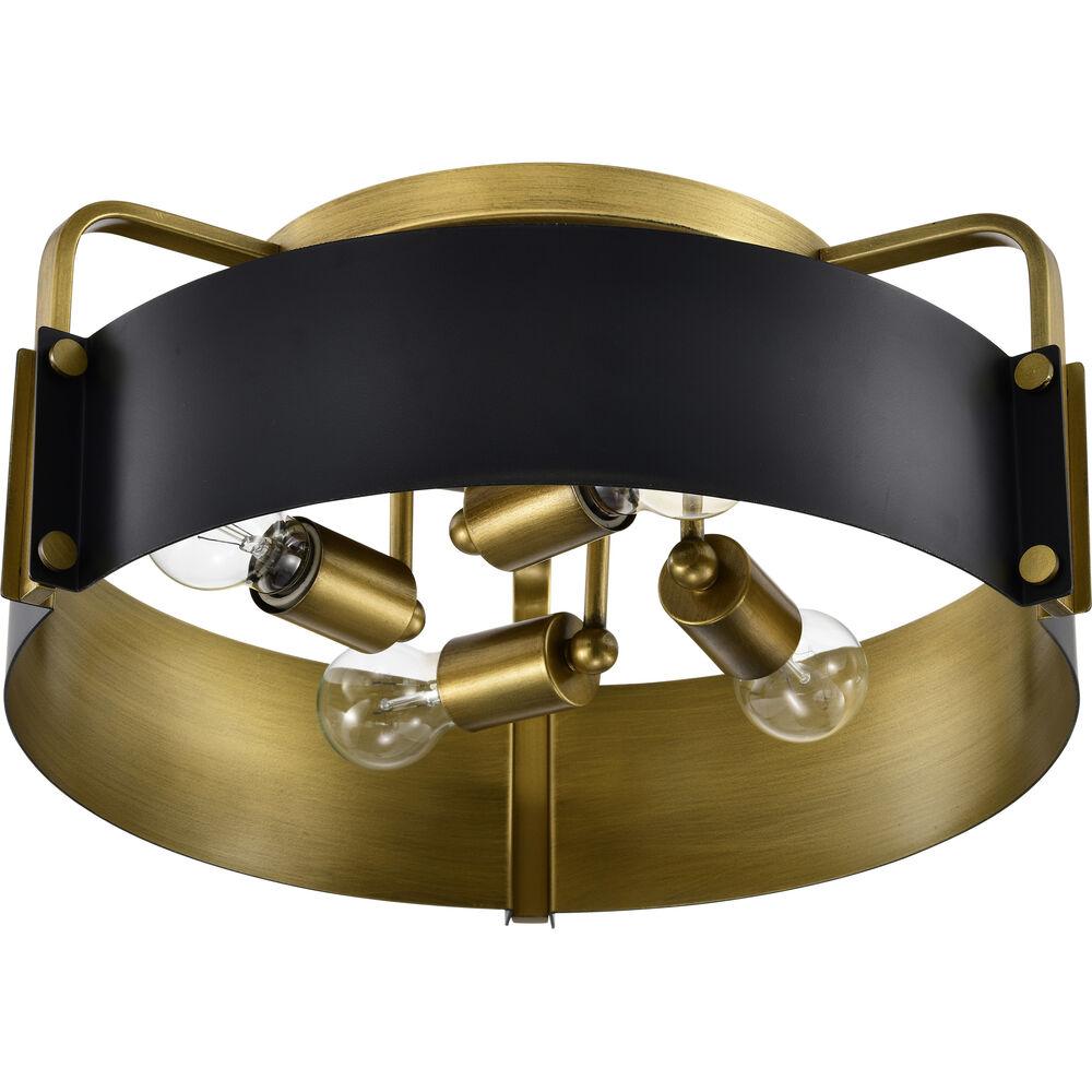 Nuvo Lighting Altos 4 Light 18 Inch Matte Black Semi Flush Mount Ceiling Light