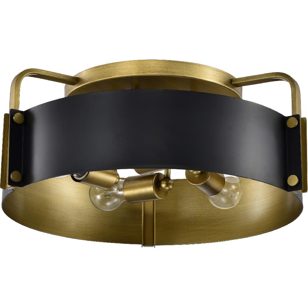 nuvo lighting Altos 4 Light 18 inch Matte Black Semi Flush Mount Ceiling Light