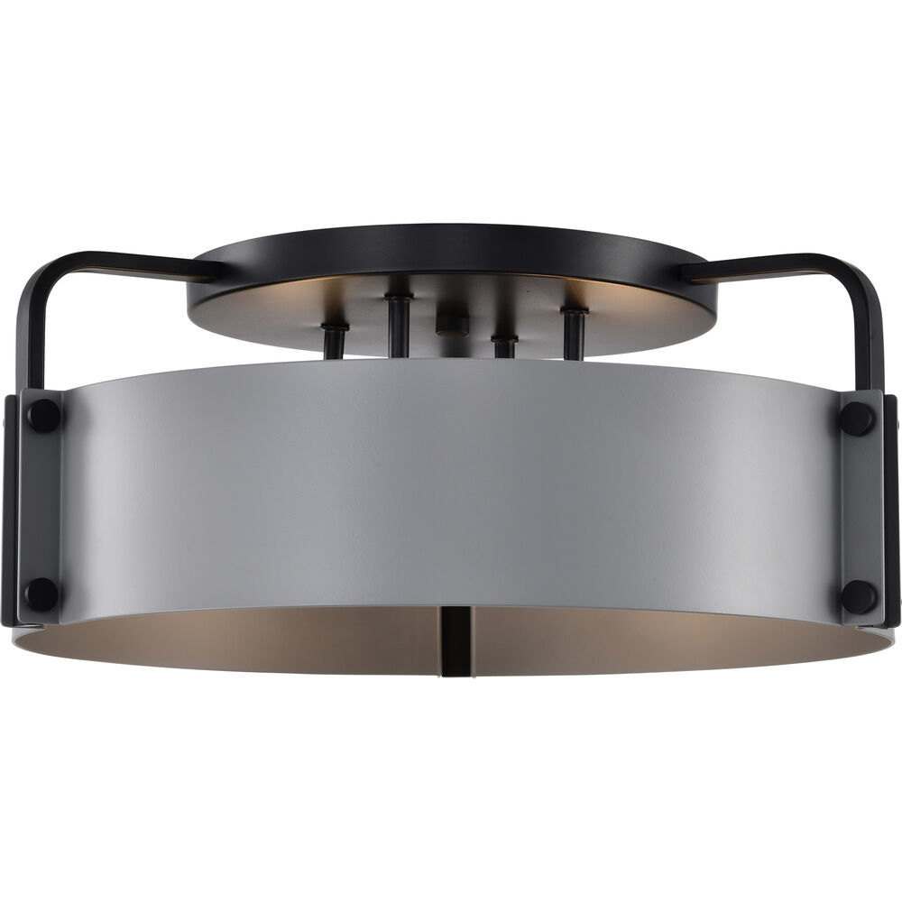 Nuvo Lighting Altos 4 Light 18 Inch Matte Gray Semi Flush Mount Ceiling Light