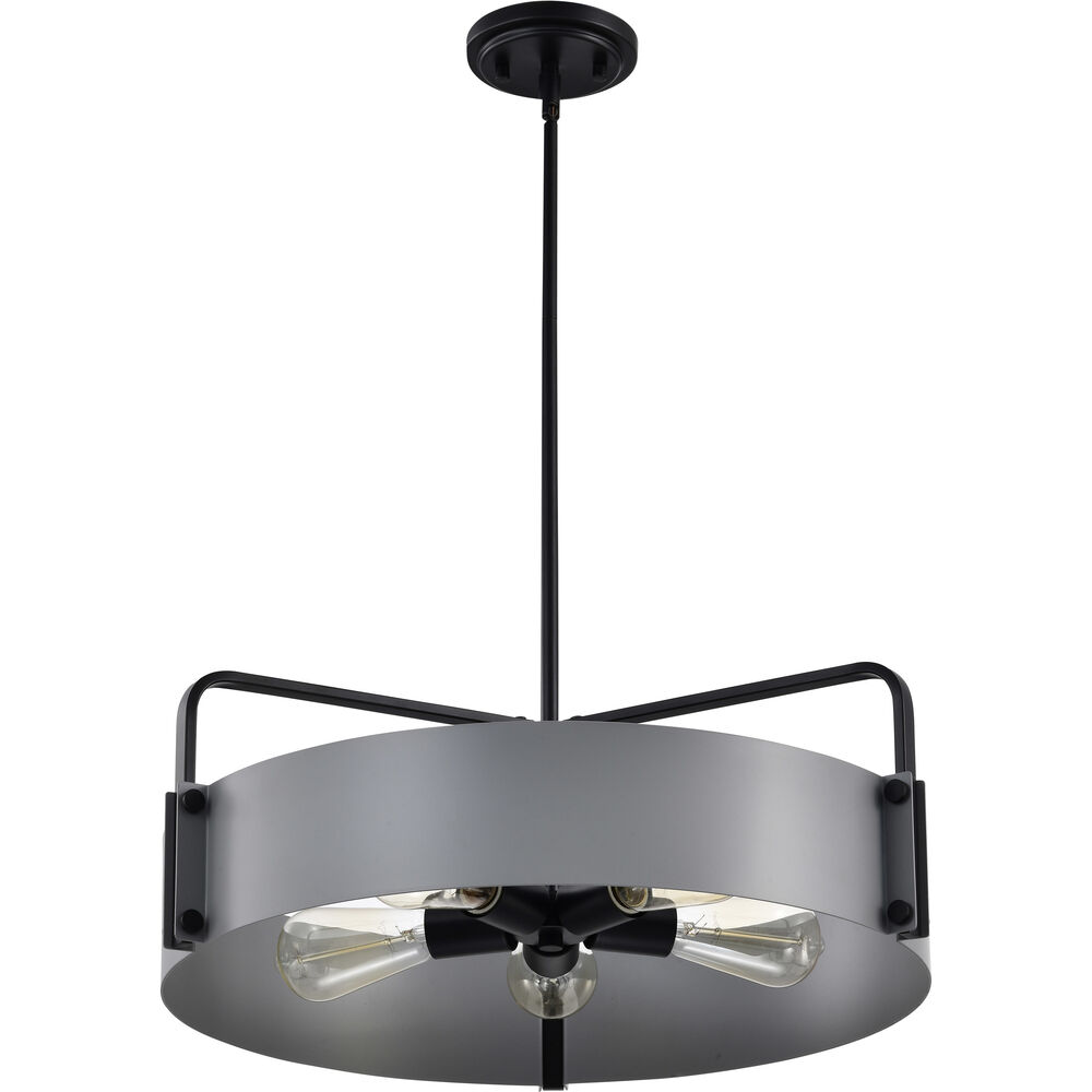 Nuvo Lighting Altos 5 Light 22 Inch Matte Gray Pendant Ceiling Light