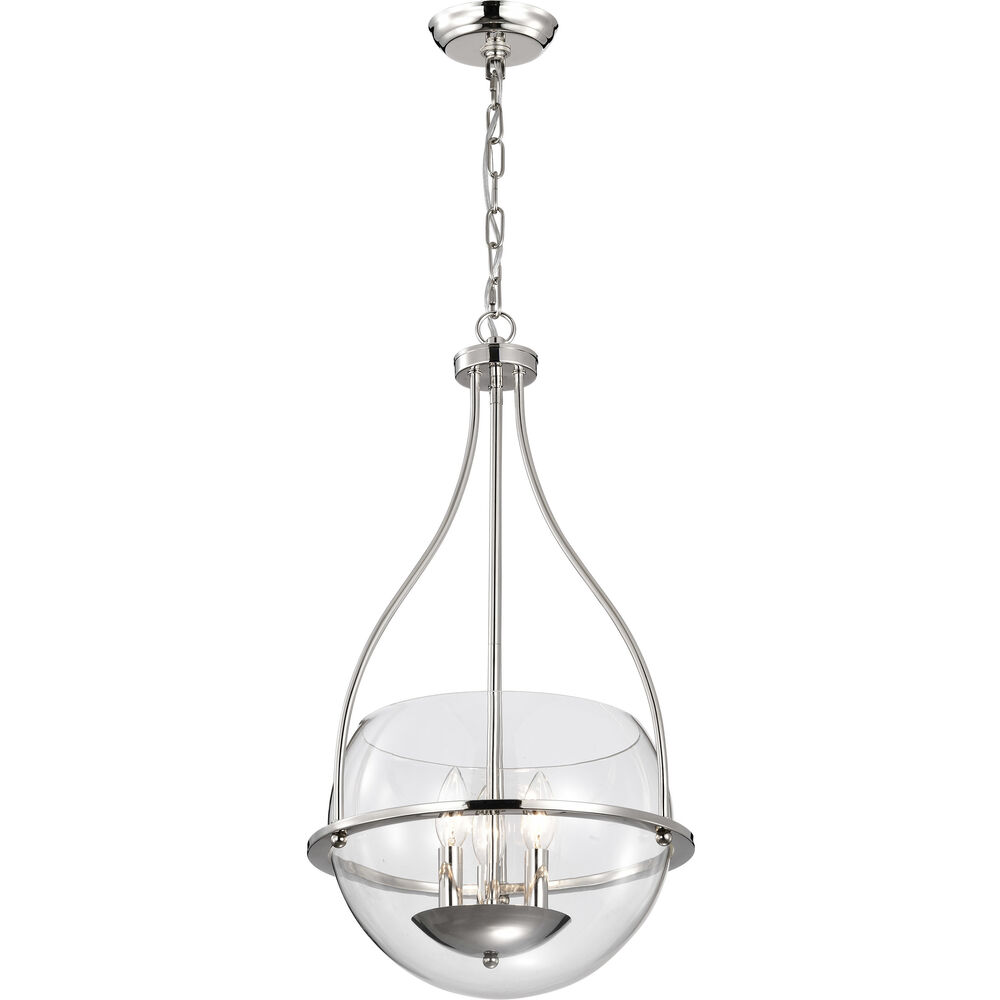 Nuvo Lighting Amado 3 Light 14 Inch Polished Nickel Pendant Ceiling Light