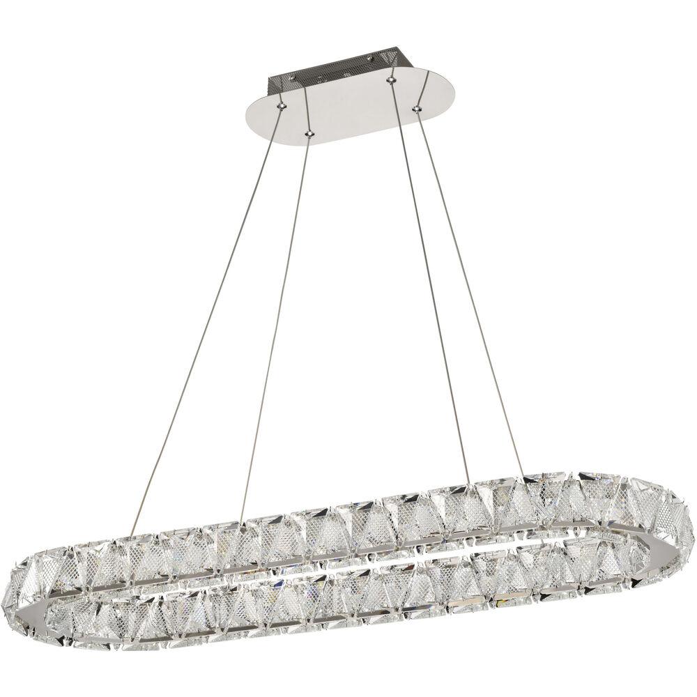 Nuvo Lighting Asher LED 11.75 Inch Polished Nickel Pendant Ceiling Light