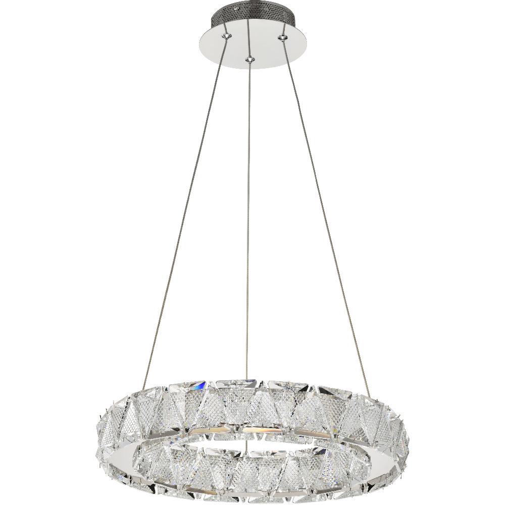 nuvo lighting Asher LED 15.75 inch Polished Nickel Pendant Ceiling Light