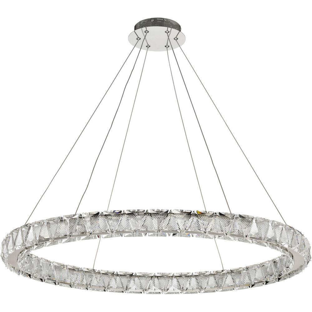 Nuvo Lighting Asher LED 35.5 Inch Polished Nickel Pendant Ceiling Light