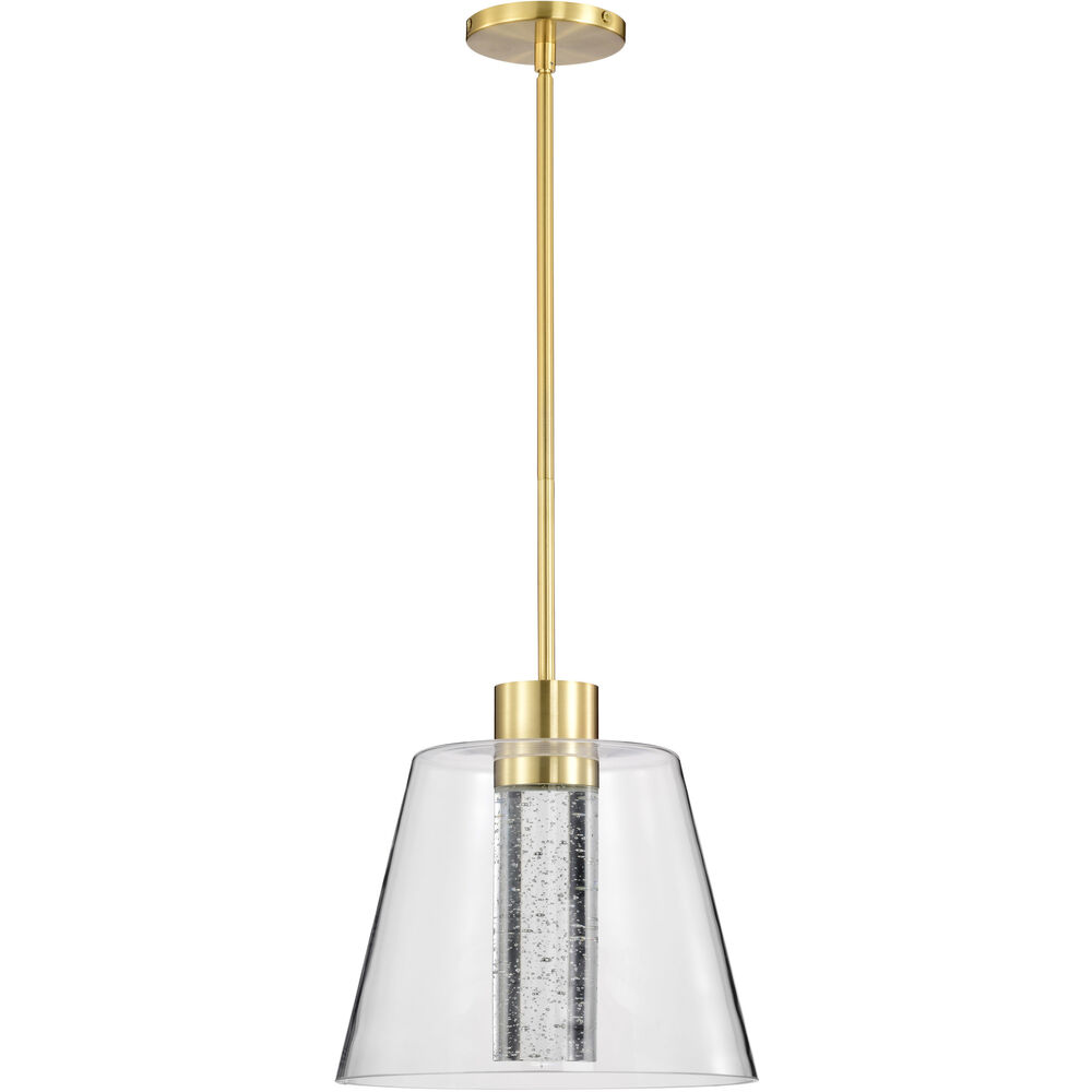 Nuvo Lighting Aura LED 12 Inch Brushed Brass Pendant Ceiling Light