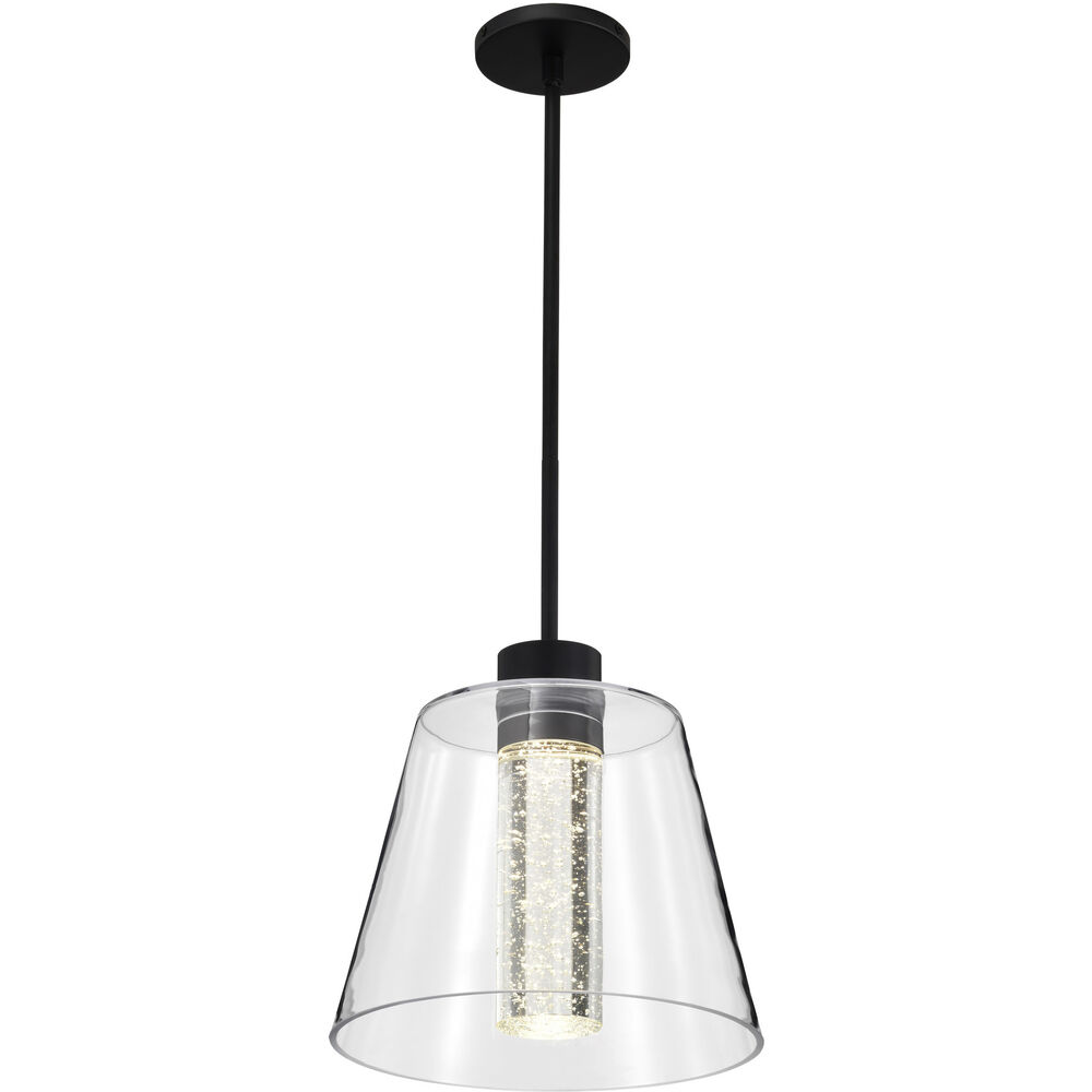 Nuvo Lighting Aura LED 12 Inch Matte Black Pendant Ceiling Light