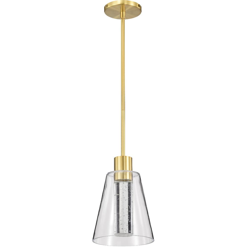 nuvo lighting Aura LED 7.25 inch Brushed Brass Pendant Ceiling Light