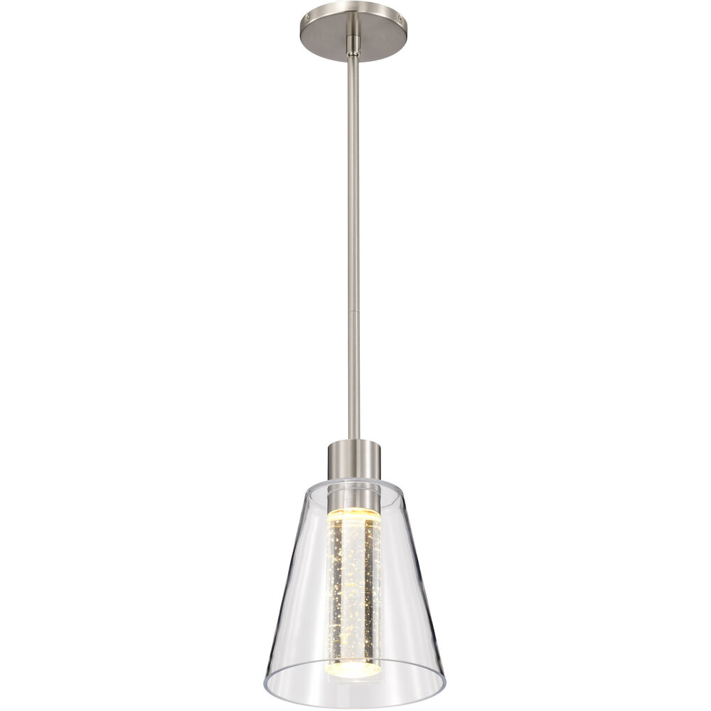Nuvo Lighting Aura LED 7.25 Inch Brushed Nickel Pendant Ceiling Light