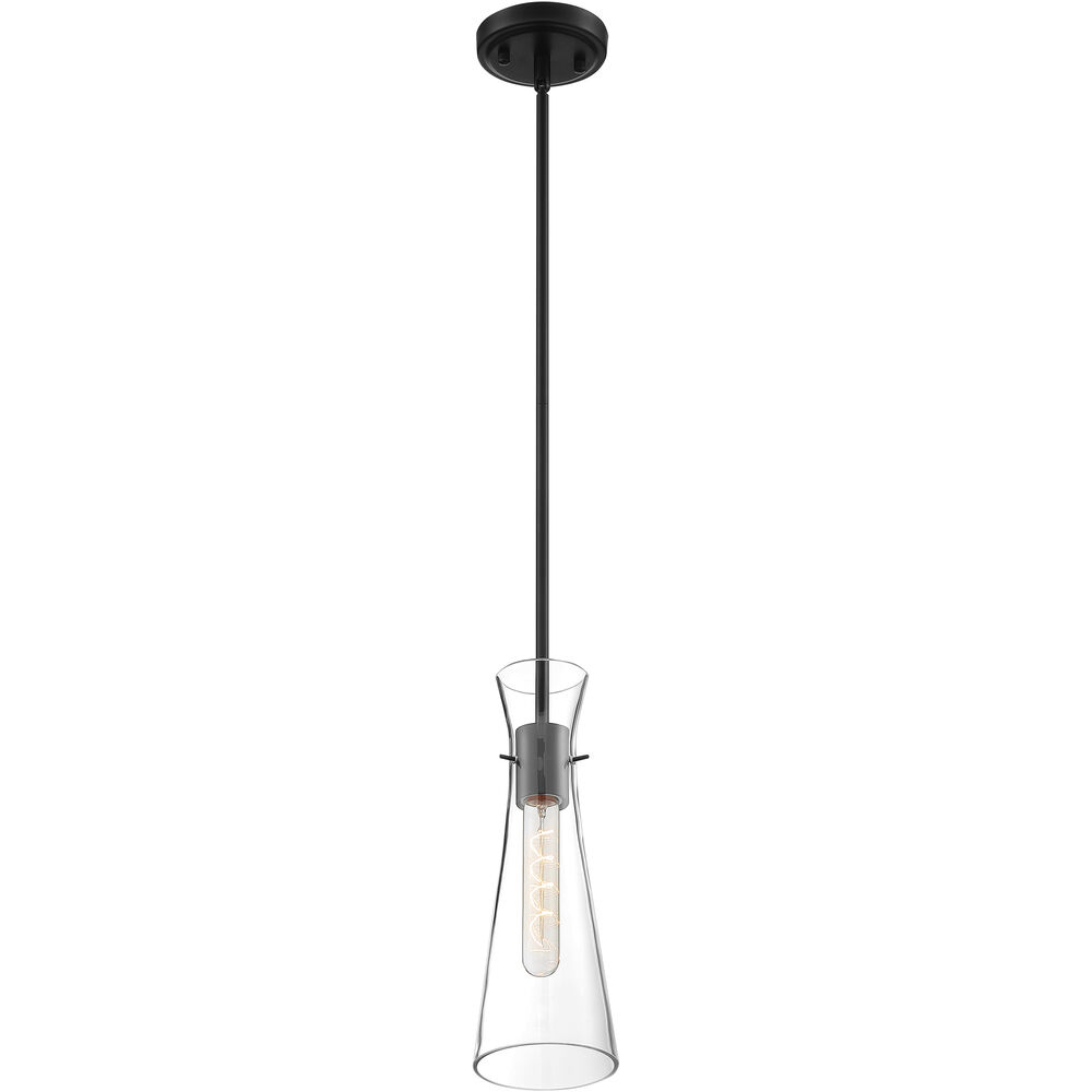 Nuvo Lighting Bahari 1 Light 4 Inch Black Pendant Ceiling Light